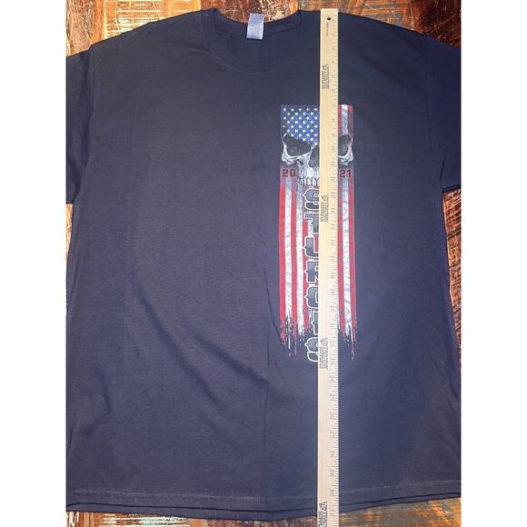 Sturgis Black Hills Rally 2021 Patriot Skull Motorcycle Biker T-Shirt Size XL - Picture 5 of 9